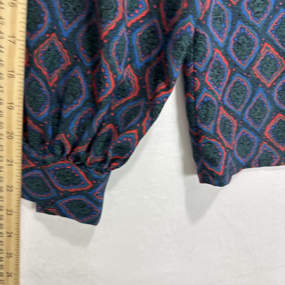 VTG Pendleton Dress Shirt Women's Sz 10 Medallion Print Made in USA Petite - Picture 8 of 10